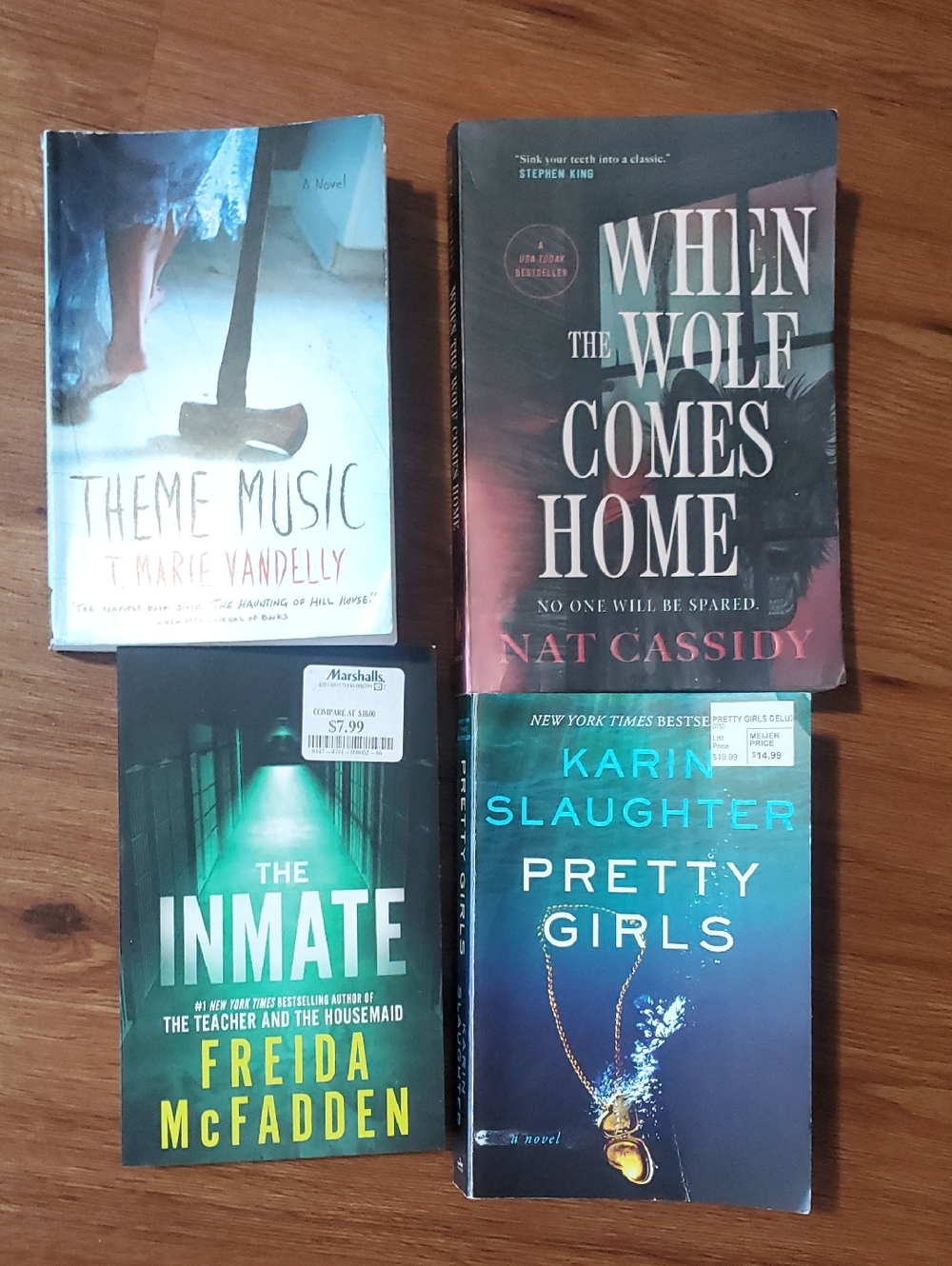 Set of 4 Thriller Paperbacks — Blue, Teal, Black Covers